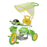 Triciclo Infantil Verde Com Cobertura