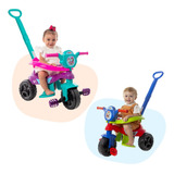 Triciclo Motoka Brinquedo Infantil Criança Com Empurrador