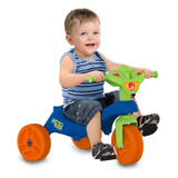Triciclo Mototico Passeio E Pedal Azul Brinquedo Bandeirante