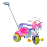 Triciclo Multifuncional Magic Toys Versátil Com Aro Tico tico Zoom Meg Rosa
