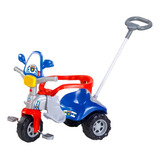 Triciclo Polícia Com Som Luz Haste Direcionável Magic Toys Cor Azul Tico Tico Zoom Polícial