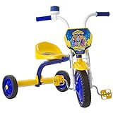 Triciclo Ultra Bike Top Boy Jr Motinha Motoca Azul Amarelo