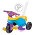 Triciclo Velotrol Motoca Infantil Bolofos Com Empurrador Cor Roxo, Azul E Amarelo