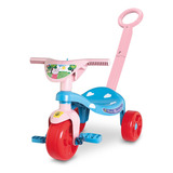 Triciclo Velotrol Thuco Pepitinha Com Empurrador Cor Azul rosa