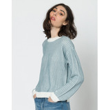Tricot Feminino Bicolor Abertura