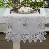 Trilho Caminho De Mesa Piquet Bordado 40x1 40cm Argivai