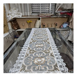 Trilho De Mesa 40x150cm Guipir Bordado Caminho Croche Renda