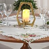 Trilho De Mesa Natalino Bordado Inglês 45x220 Balles