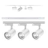 Trilho Eletrificado 1 Metro Com 3 Spot Led Branco 7W 3000K