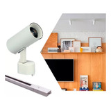Trilho Eletrificado 1m 4 Spot Led 10w 6500k Bivolt Branco