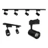 Trilho Eletrificado Preto 1m   4 Spots 7w Qualidade Estrutura Preto Quente