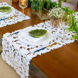 Trilho Mesa Bordado Requinte Blanc 0 40 X 1 80m Argivai