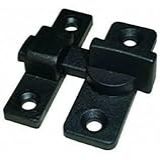 Trinco Bico Virado Tranqueta Porta E Janela De Correr E Abrir Preto União Mundial