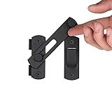 Trinco Trava Porta Tranca Ferrolho Fecho Em Inox Super Resistente - Youtek -Preto-