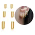 Trio Argola Ouro 18k Retangular Banhado Antialérgico 3 Furos