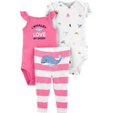 Trio Body Calça Bebê Carters Menina Importado Eua Original