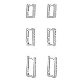 Trio Brinco Argola Retangular