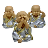 Trio Buda Prata Bebê Cego Surdo