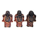 Trio Budas Cego Surdo Mudo Chinês Resina