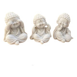Trio Budas Sábios Branco Mármore