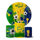 Trio Capa Cilindro Painel Tema Copa Veste Fácil