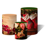 Trio Capa Cilindro Versátil Decoração De Natal Presente Meia