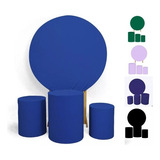 Trio Capas Cilindro Painel Redondo 1 50m Cores Lisa Festa