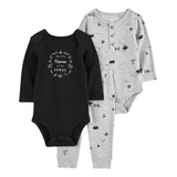 Trio Carter s Bebê Menino Conjunto Com Body Manga Longa