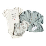 Trio Carter's Menina 12 Meses Outono Inverno Azul