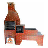 Trio Churrasqueira 65cm Forno E Fogão A Lenha Pré moldado