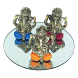 Trio Com Bandeja Ganesha Hindu Deus