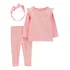 Trio Conjunto Body Calça Faixa Cabelo Malha Canelada Carters