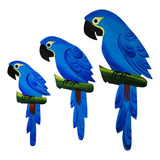 Trio De Arara M Quadro De Parede Mdf Kit Decoração Casa