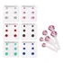Trio De Brincos Ponto De Luz Silicone Pedras Brilhantes