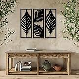 Trio De Folhas Quadros Decorativo Para Paredes Sala Quartos Hall Escritorio Em Mdf 3mm