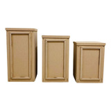 Trio De Mesas Desmontável Moldura Provençal Mdf Decorações