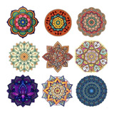 Trio De Quadros Mandala Decorativo De Parede Promoção 30x30