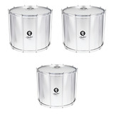 Trio De Surdos Axé Timbra 18 20 E 22 Pol 40cm Aluminio