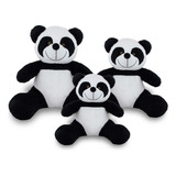 Trio De Ursinhos Panda Para Nichos