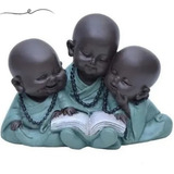 Trio Monges Budas Cego Surdo Mudo Sábios Budinhas Resina Pro