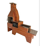 Trio Pré Moldado Pintado Churrasq Forno E Fogão À Lenha