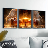 Trio Quadros Decorativos Moldura