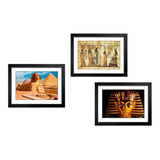 Trio Quadros Egito Antigo Piramides J98