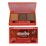 Trio Sombra Sobrancelha C Pincel Aplicador Melu Ruby Rose