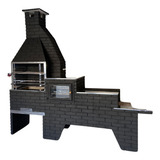 Trio Tijolinho Pré Moldado Churrasq Forno Fogão 3 Bc Bifeira
