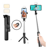 Tripé Celular Bastão Pau De Selfie Bluetooth Mesa Led 3 Em 1