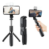 Tripé Celular Bastão Pau De Selfie Retrátil Bluetooth Flash