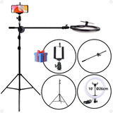 Tripé Girafa P Filma Mesa Softbox C Suportes E Ring Light