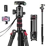 Tripé Para Câmera Tripé De Câmera Profissional Victiv 205 7 Cm Monopé Tripé DSLR Alto Resistente Tripé De Viagem Compacto De Alumínio Com Suporte Para Telefone Compatível Com Canon Nikon Sony