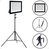 Tripé Pedestal E Holofote Refletor 600w Iluminação Led Foto